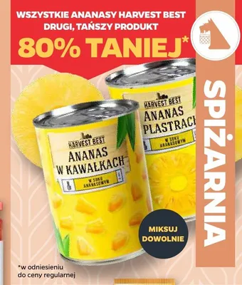 Ananas w puszce plastry Harvest Best promocja w Netto