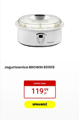 Jogurtownica Browin 801015 promocja w Media Expert