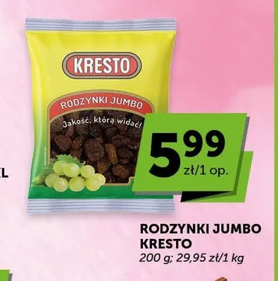 Rodzynki Jumbo Kresto promocja w Groszek