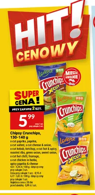 Chipsy Crunchips X-Cut hot & spicy promocja w Twój Market