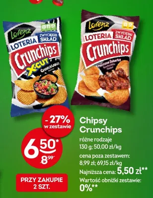 Chipsy Crunchips Lorenz promocja w Żabka