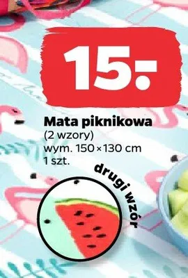 Mata piknikowa 150x130cm promocja w Netto