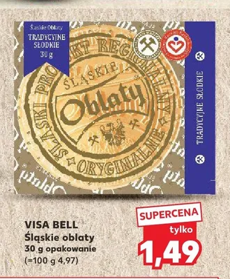 Śląskie oblaty tradycyjne słodkie Visa Bell promocja w Kaufland