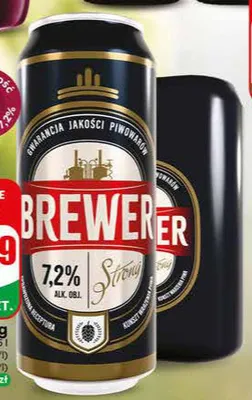 Piwo Brewer Strong promocja w Dino