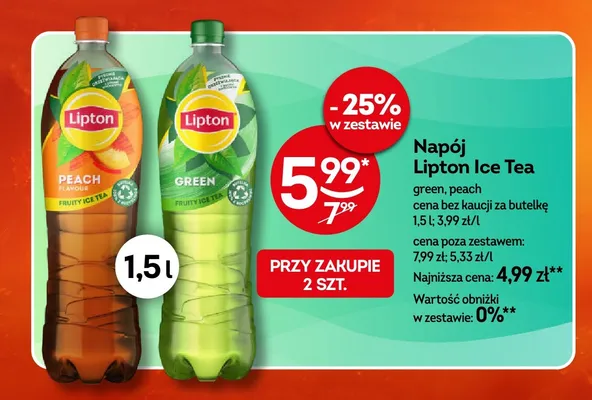 Napój Lipton Ice Tea Green promocja w Żabka