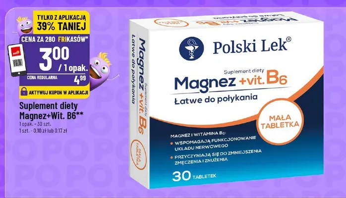 Suplement diety Magnez+Wit. B6 promocja w POLOmarket