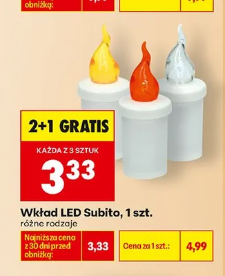 Wkład LED Subito promocja w Biedronka