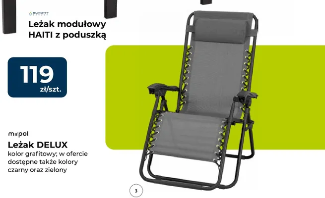 Leżak Mirpol Delux promocja w PSB Mrówka