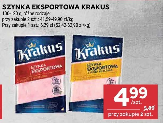 Szynka eksportowa Krakus promocja w Stokrotka
