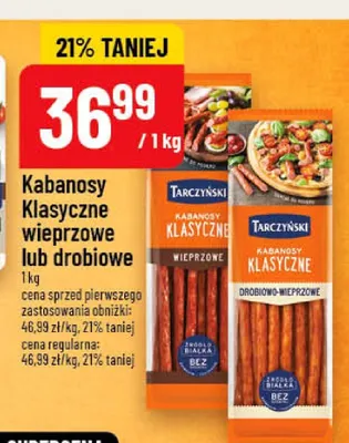 Kabanosy Klasyczne Drobiowe Tarczyński promocja w POLOmarket