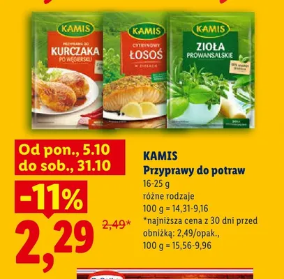 Zioła prowansalskie Kamis promocja w Lidl