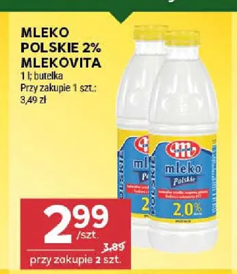 Mleko Polskie Mlekovita 2% promocja w Stokrotka