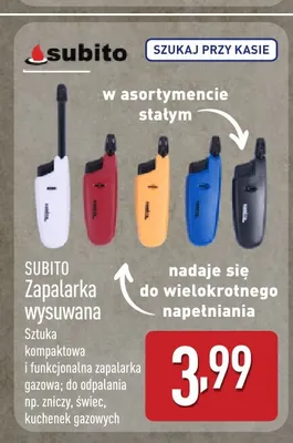 Zapalarka wysuwana Subito promocja w Aldi