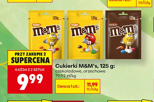 Cukierki M & M's orzechowe promocja w Biedronka