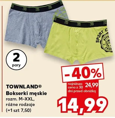 Bokserki męskie rozm. M-XXL, różne rodzaje (=1 zst 7,50) promocja w Kaufland