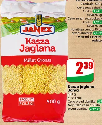 Kasza jaglana  promocja w Dino