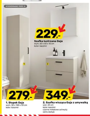 Szafka lustrzana Gaja promocja w Bricomarche