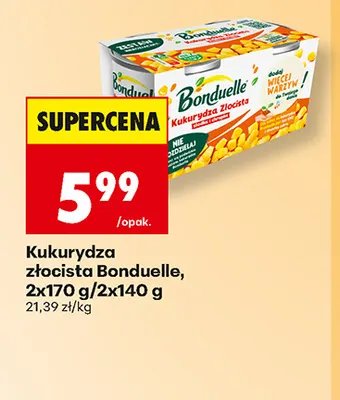 Kukurydza złocista Bonduelle 2-pak promocja w Biedronka