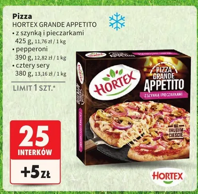 Pizza z szynką i pieczarkami promocja w Intermarche