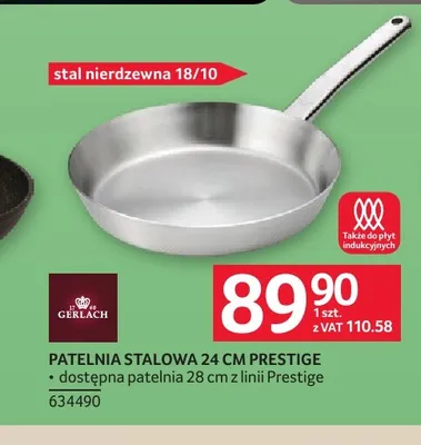 Patelnia stalowa 24 cm Gerlach Prestige promocja w Selgros