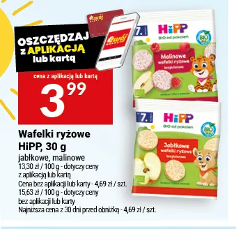 Wafelki ryżowe malinowe HiPP promocja w Twój Market