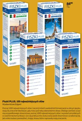 Fiszki Plus 1000 najważniejszych słów niemiecki Edgard promocja w Empik