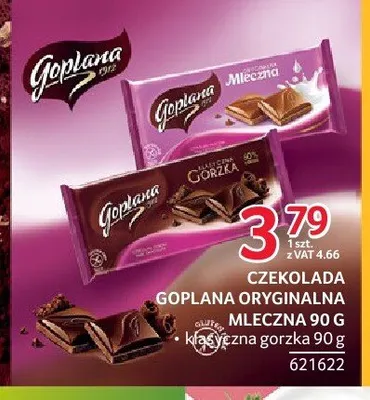 Czekolada Goplana klasyczna gorzka promocja w Selgros