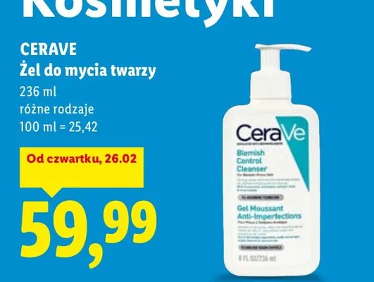 Żel do mycia twarzy promocja w Lidl
