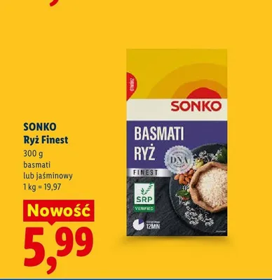 Ryż Finest jaśminowy Sonko promocja w Lidl