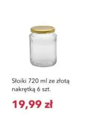 Słoiki ze złotą nakrętką 6-pak 720 ml promocja w Nela