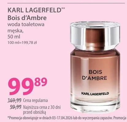 Woda toaletowa męska Bois d'Ambre promocja w Hebe