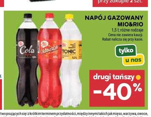 Napój gazowany Mio&Rio Orange promocja w Stokrotka
