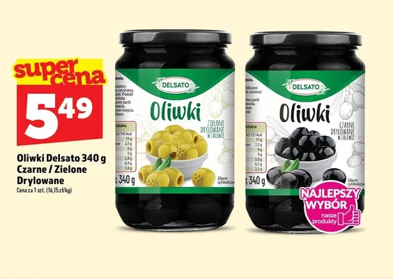 Oliwki czarne drylowane Delsato promocja w TOPAZ