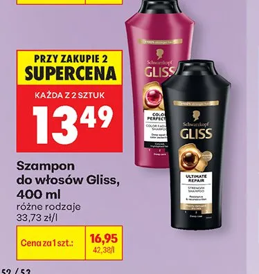 Szampon do włosów Gliss promocja w Biedronka
