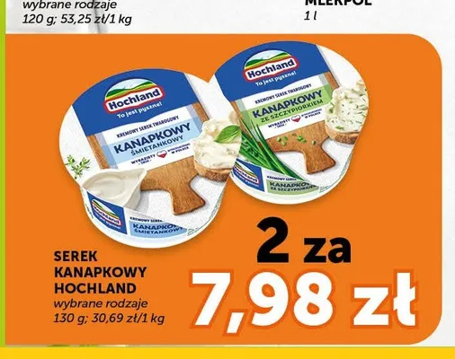 Serek twarogowy kanapkowy ze szczypiorkiem Hochland promocja w Groszek