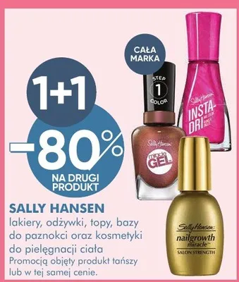 Lakiery, odżywki, bazy, bazy do paznokci oraz kosmetyki do pielęgnacji ciała Sally Hansen promocja w Super-Pharm