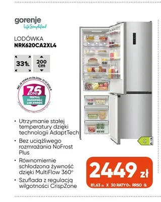 Lodówka NRK620CA2XL4 Gorenje promocja w Max Elektro