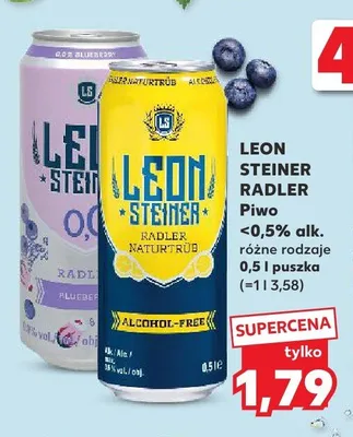 Piwo bezalkoholowe Leon Steiner Radler promocja w Kaufland