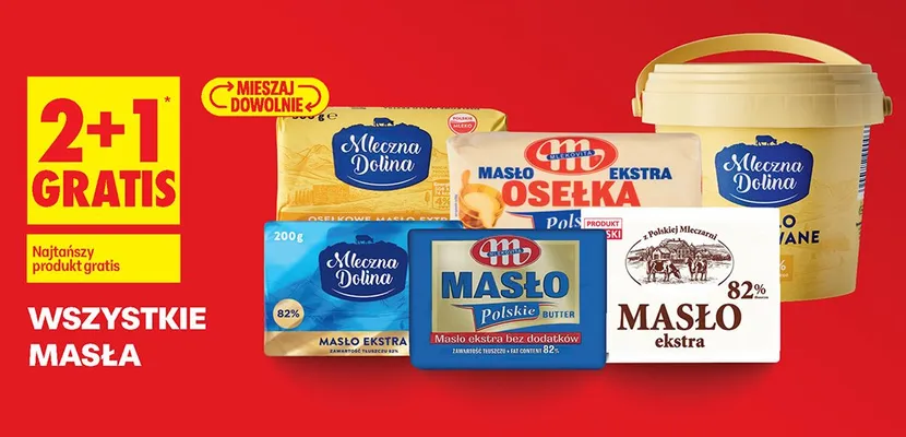 Masło wszystkie rodzaje promocja w Biedronka