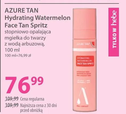 Stopniowo opalająca mgiełka do twarzy z wodą arbuzową Hydrating Watermelon Face Tan Spritz promocja w Hebe