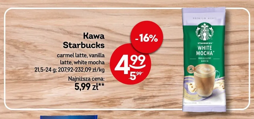 Kawa Starbucks White Mocha promocja w Żabka