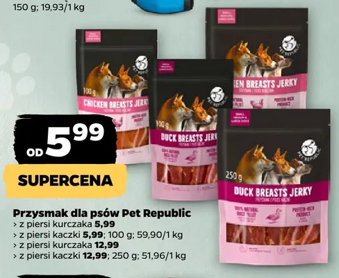 Przysmak dla psów Pet Republic z piersi kaczki promocja w Netto