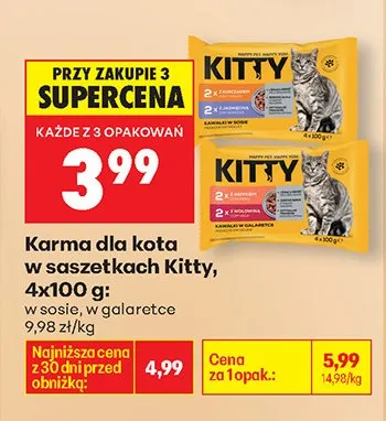 Karma dla kota w saszetkach w sosie, w galaretce promocja w Biedronka