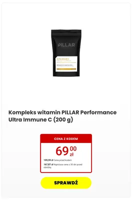 Kompleks witamin PILLAR Performance Ultra Immune C promocja w Media Expert