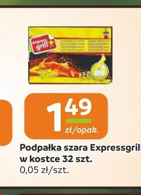 Podpałka szara Expressgrill w kostce promocja w Społem Częstochowa