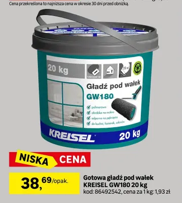 Gładź pod wałek Kreisel GW180 promocja w Leroy Merlin