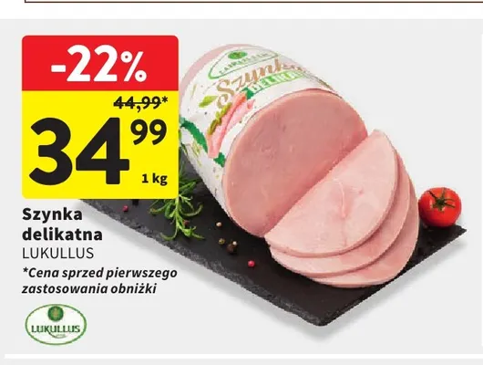 Szynka delikatna Lukullus promocja w Intermarche