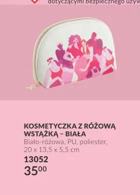 Kosmetyczka z różową wstążką biała Avon promocja w AVON