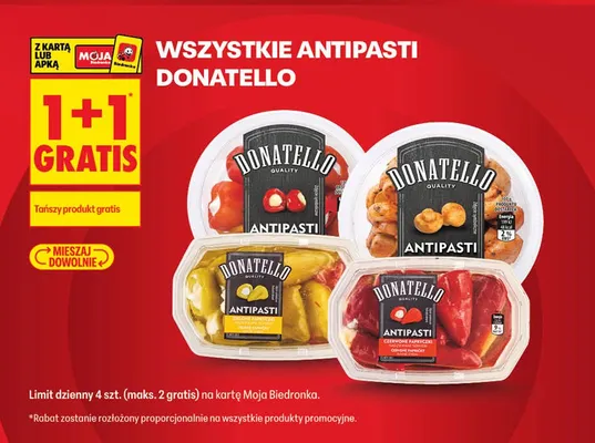 Antipasti Donatello pieczarki promocja w Biedronka