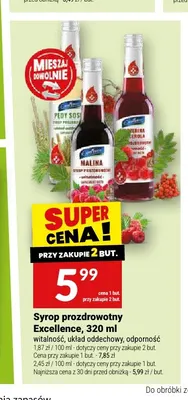 Syrop prozdrowotny Excellence witalność promocja w Twój Market